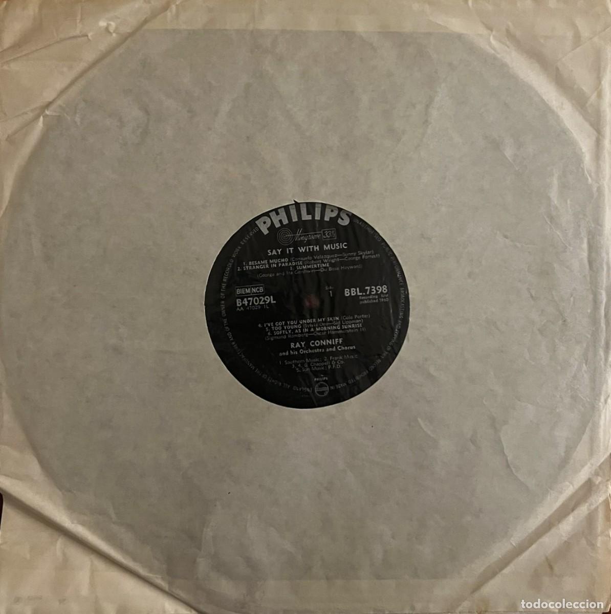 Discos de vinilo: Vinilo LP RAY CONNIFF &rdquo;Say it with music&rdquo; - Foto 3