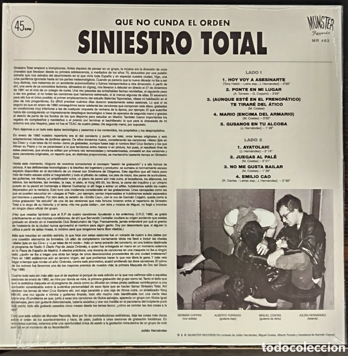 Discos de vinilo: Siniestro Total Que no cunda el orden Lp - Foto 2