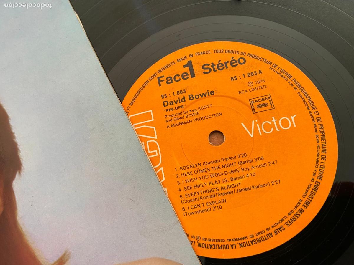 Discos de vinilo: DAVID BOWIE (PINUPS) LP (B-52) - Foto 2