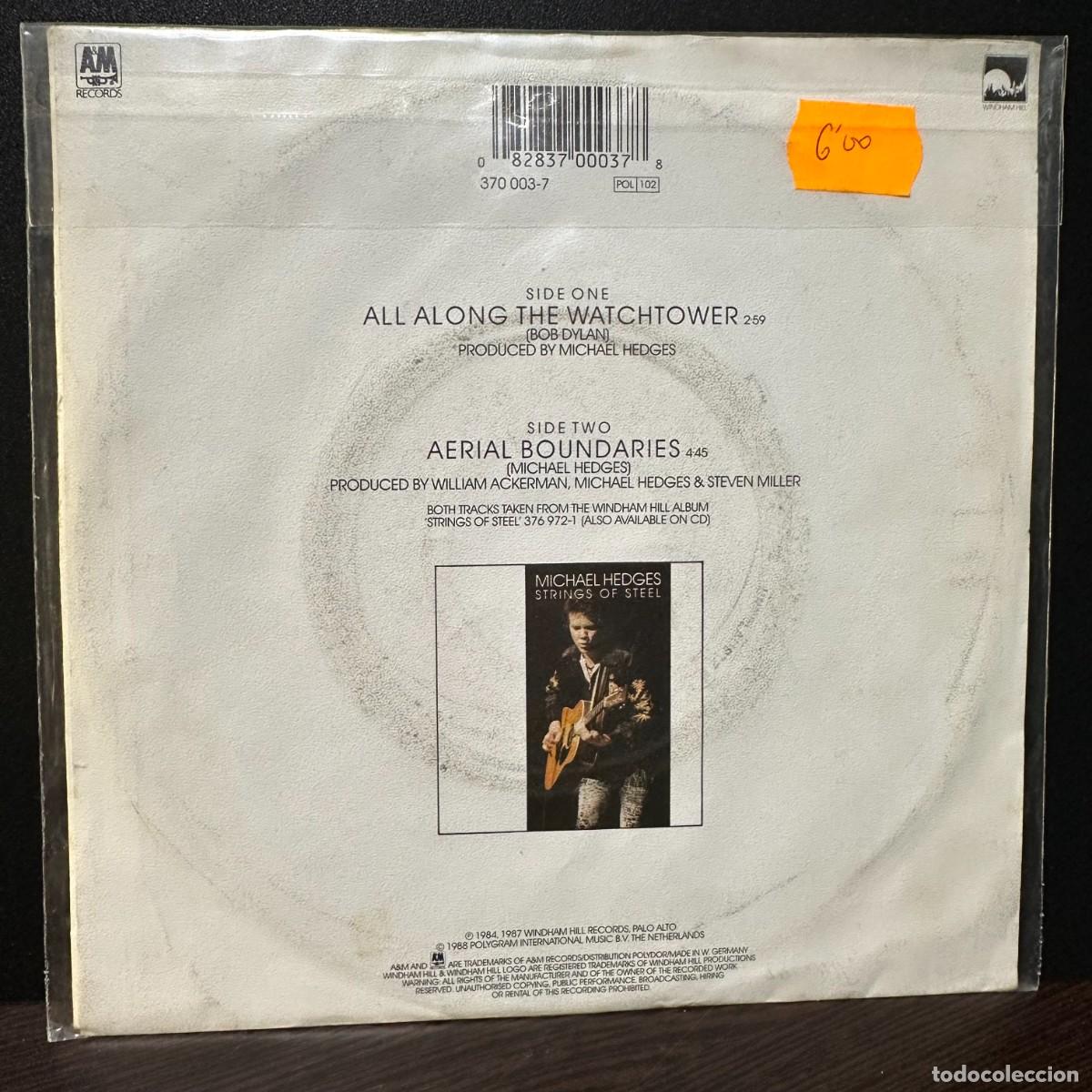 Discos de vinilo: Michael Hedges - All Along The Watchtower (7&rdquo;, Single) - Foto 2