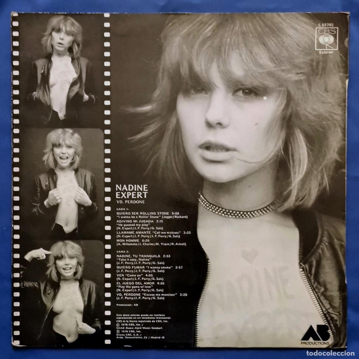 Discos de vinilo: Nadine Expert &lrm;&ndash; VD. Perdone LP, Spain 1978 - Foto 2