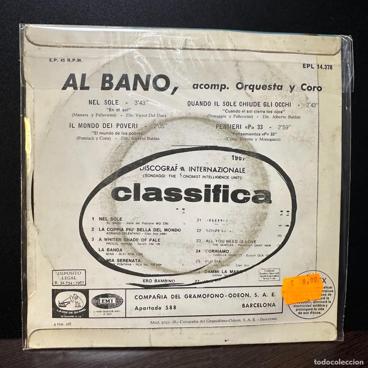 Discos de vinilo: Al Bano - Nel Sole (7&rdquo;, EP) - Foto 2