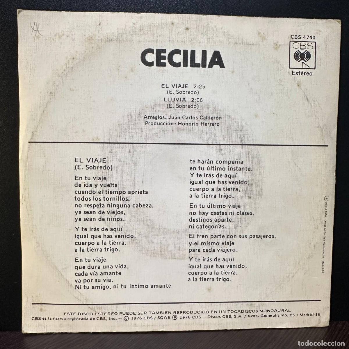 Discos de vinilo: Cecilia - El Viaje (7&rdquo;, Single) - Foto 2