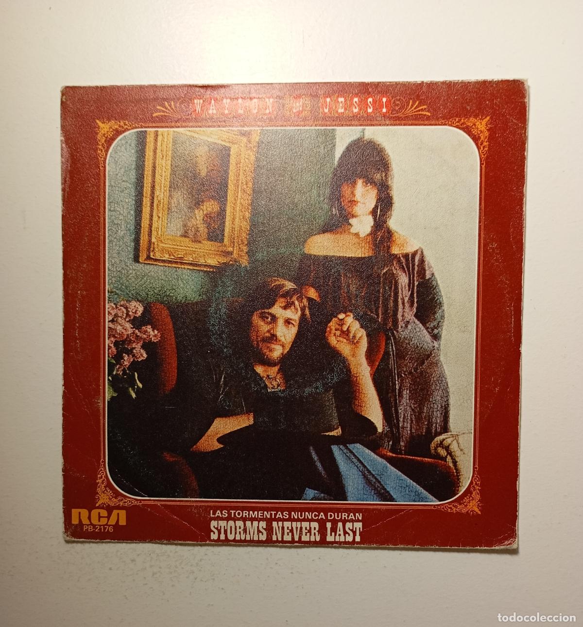 Vinyl-Schallplatten: WAYLON AND & JESSI. STORMS NEVER LAST. LAS TORMENTAS NUNCA DURAN. SINGLE. TDKDS26F