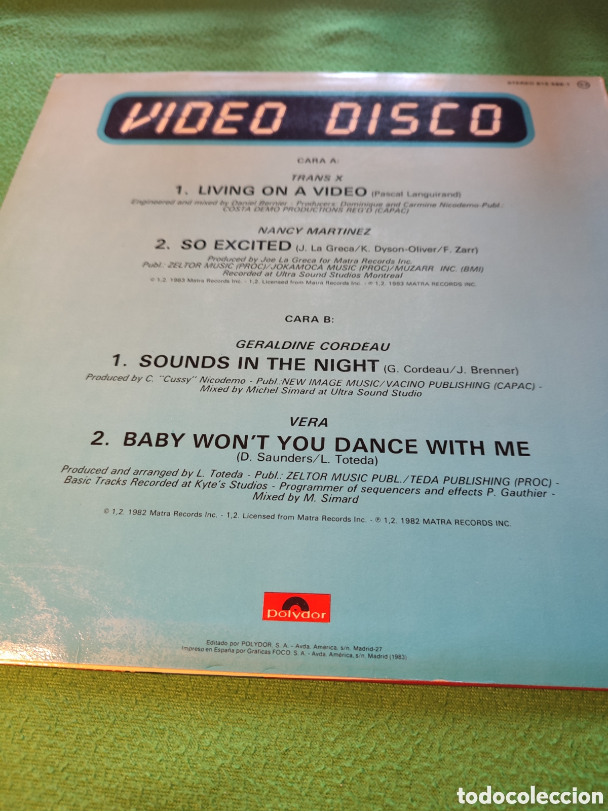 Discos de vinilo: Video Disco - Varios vinilo Lp 1983 - Foto 2