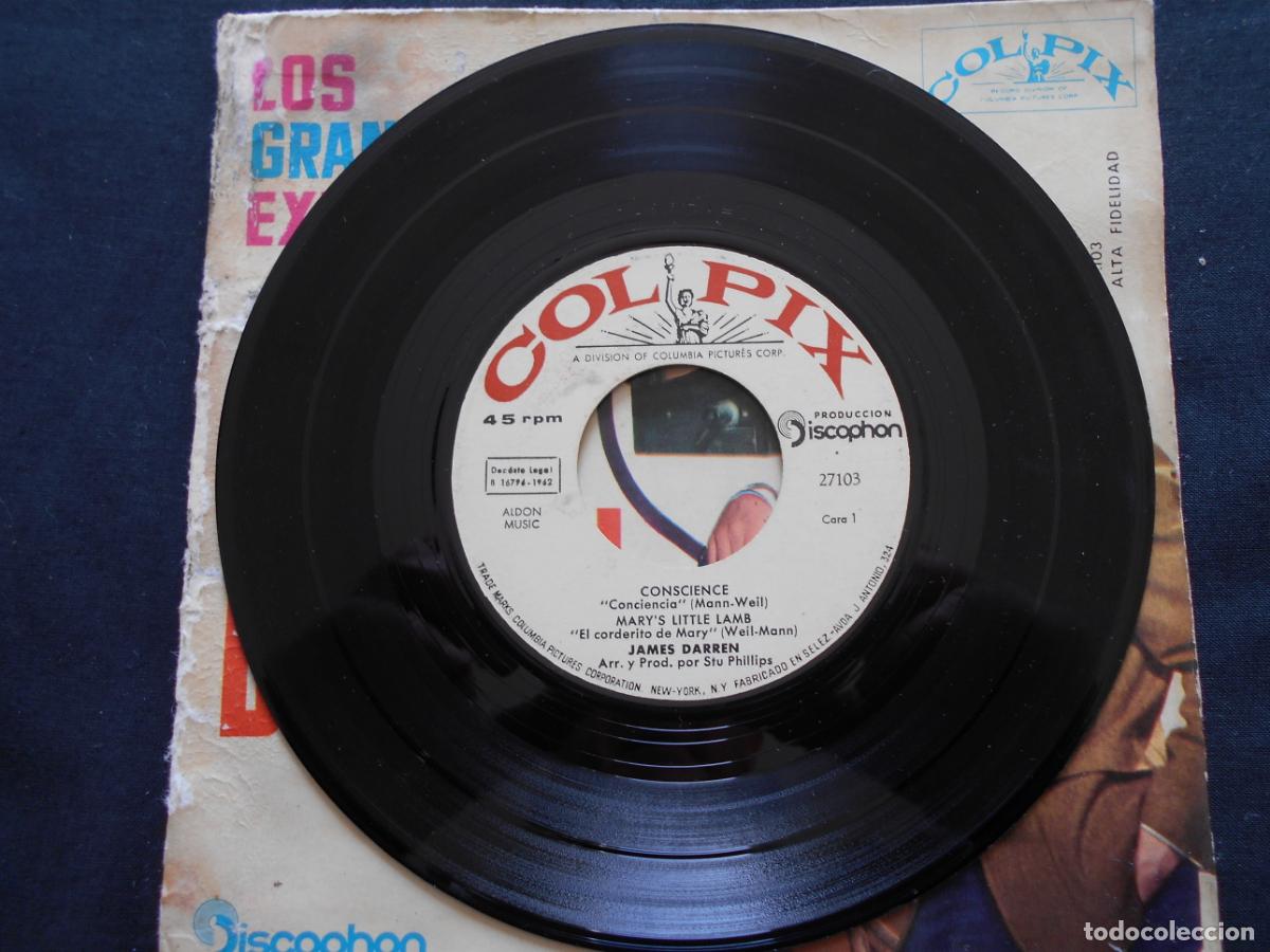 Discos de vinilo: EP JAMES DARREN // GRANDES EXITOS - CONSCIENCE + 3 - Foto 4