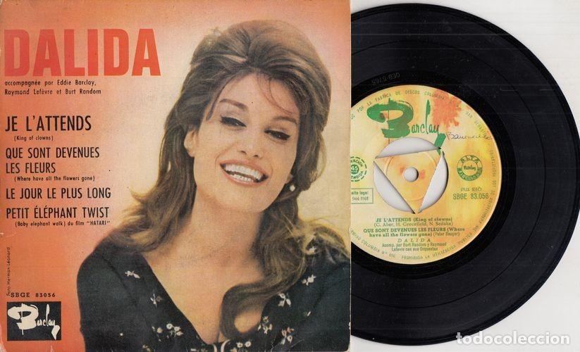 Discos de vinilo: DALIDA - JE LATTENDS - EP DE VINILO - C- 24 - Foto 1