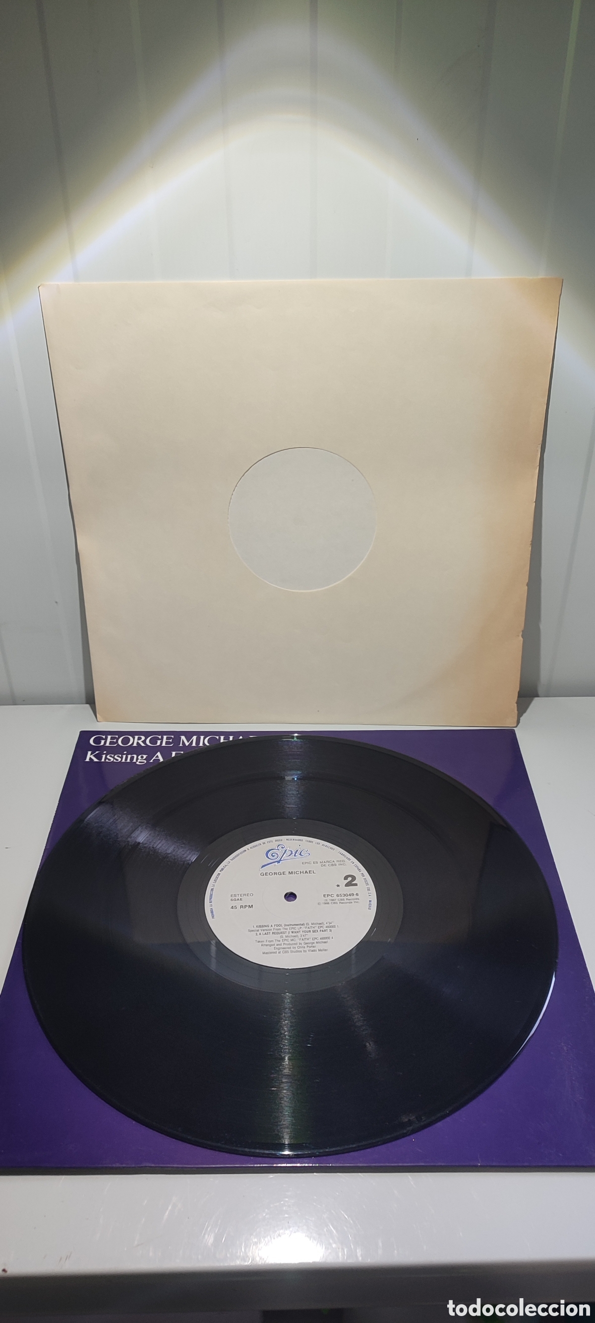 Discos de vinilo: Disco vinilo George Michael Kissing a fool - Foto 4