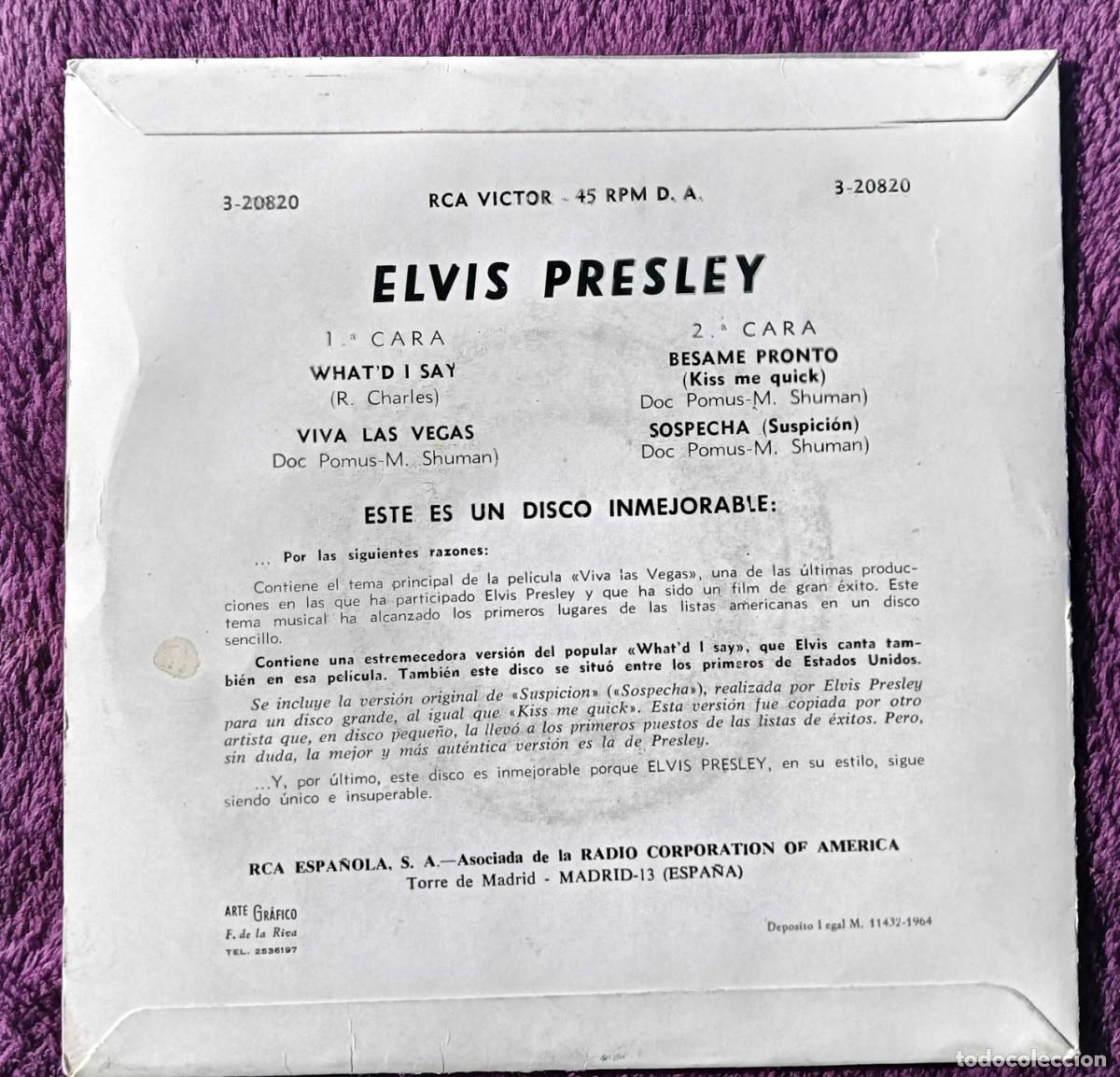 Discos de vinilo: Vinilo EP Elvis Presley, 1964 - Foto 2