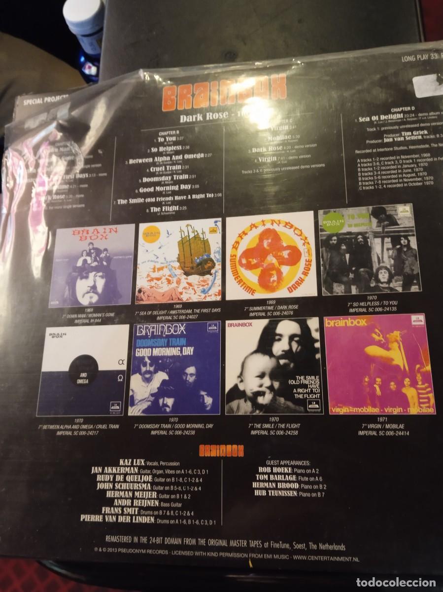 Discos de vinilo: BRAINBOX- DARK ROSE. THEIR 45S. LP DOBLE. - Foto 2