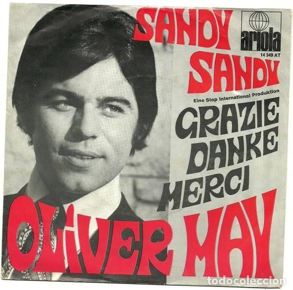 Discos de vinilo: oliver may 45T sandy sandy EX EX Single - Foto 1