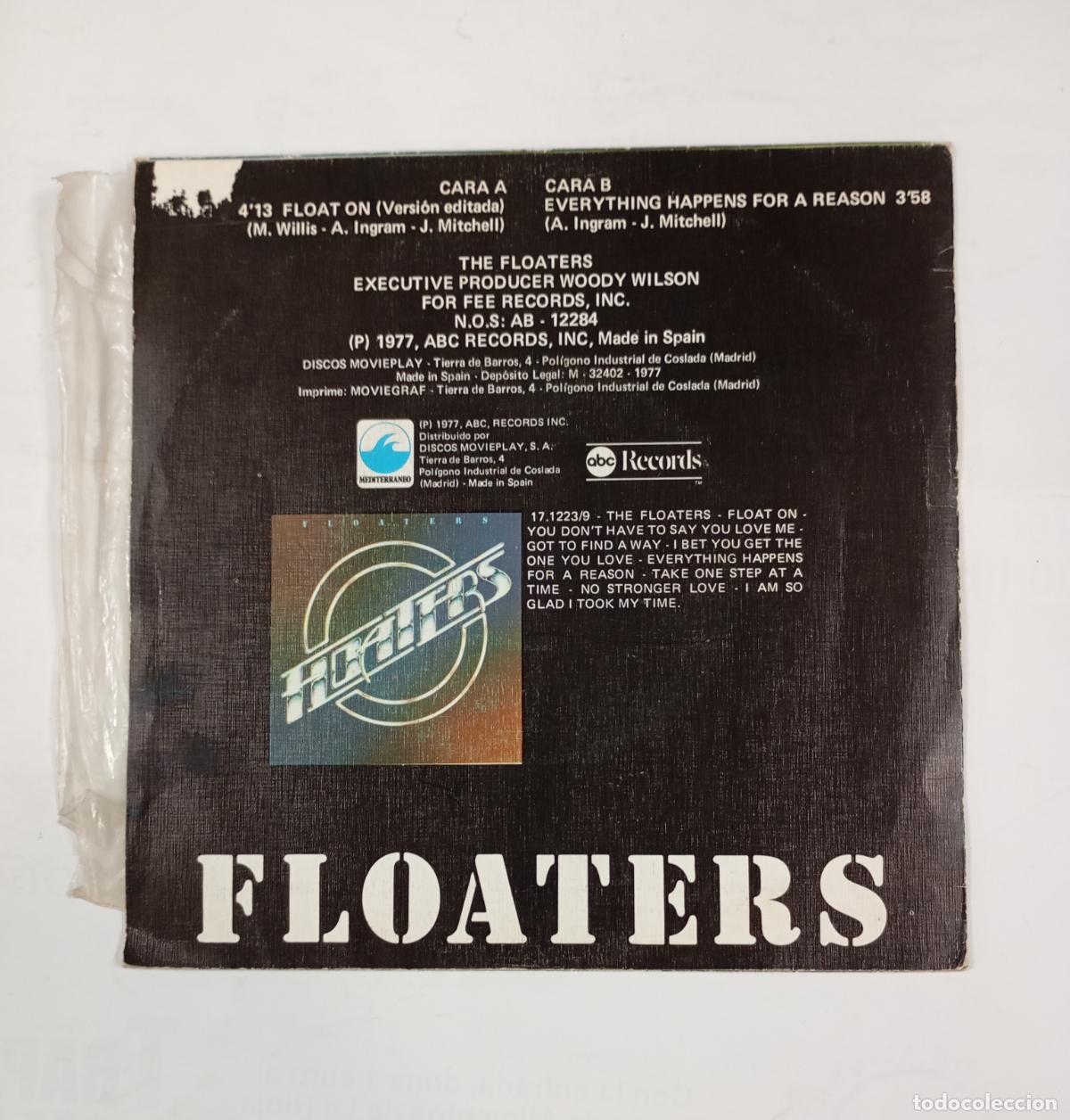 Discos de vinilo: FLOATERS - FLOATON / EVERYTHING HAPPENS FOR A REASON. SINGLE. TDKDS25C - Foto 2