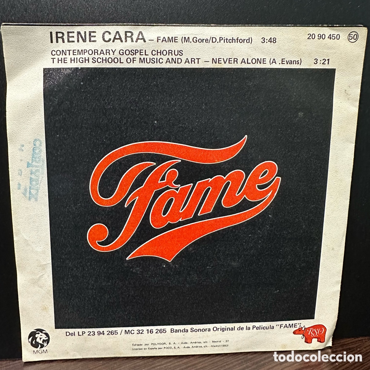 Discos de vinilo: Irene Cara - Fame (7&rdquo;, Single) - Foto 2