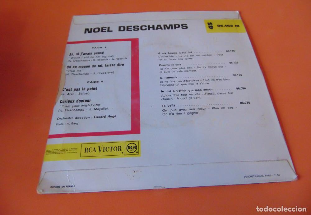 Discos de vinilo: N&ouml;el Deschamps &ndash; Ah, Si JAvais Pens&eacute; +3 - EP BEAT FRANCES 1966 - Foto 2