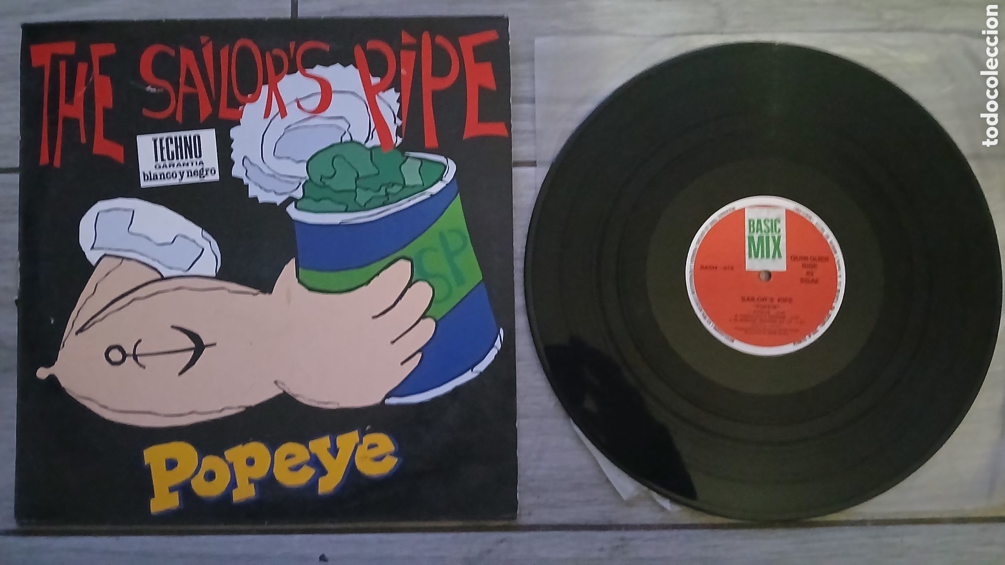 Discos de vinilo: SAILORS PIPE- POPEYE- MAXI - SPAIN/BASIC MIX - IBL - - Foto 1