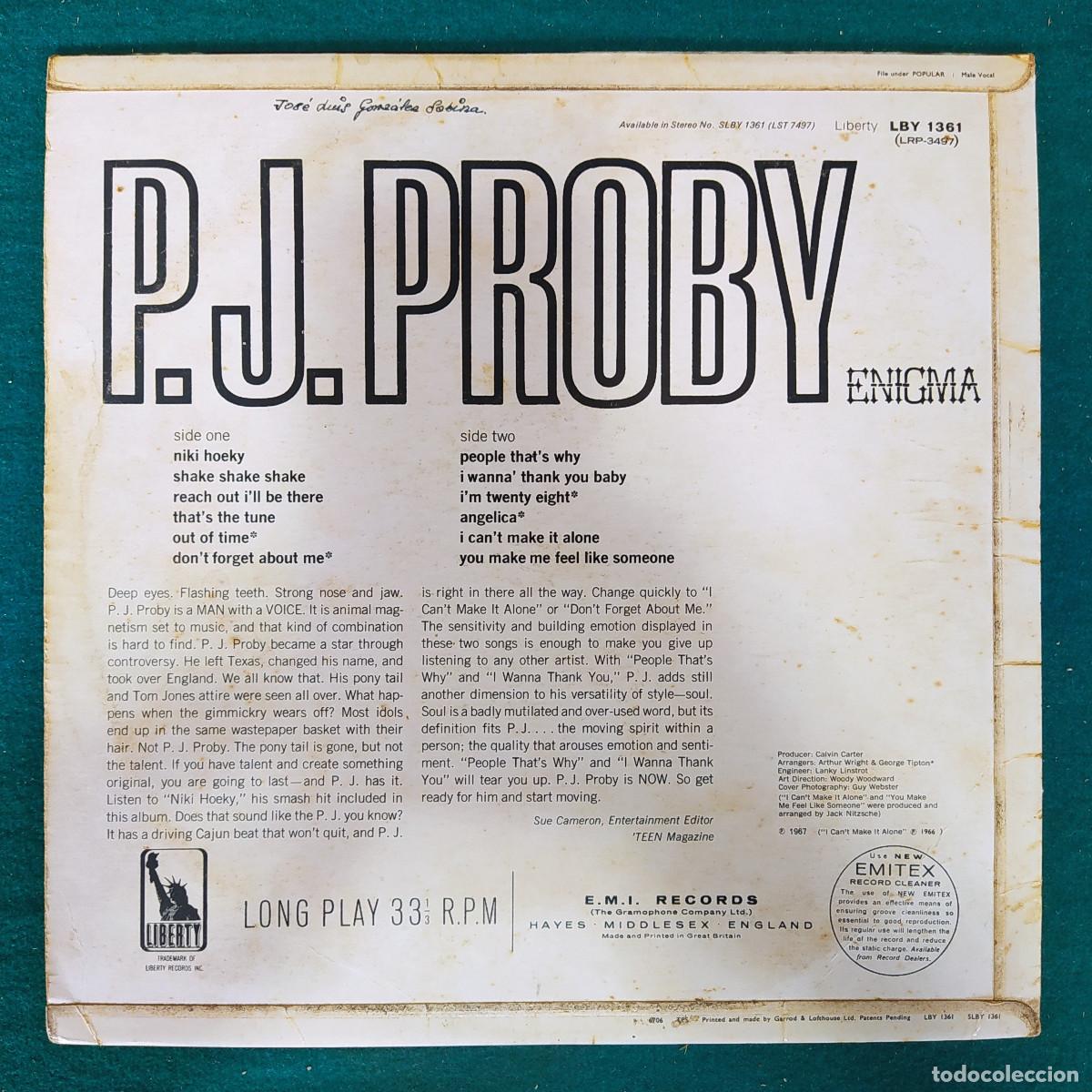 Discos de vinilo: P.J. Proby &ndash; Enigma 1967 - Foto 2