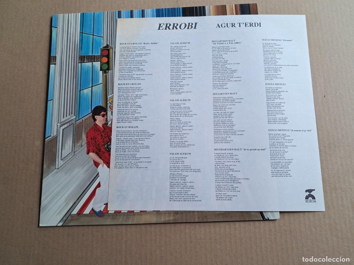 Discos de vinilo: ERROBI - AGUR T&acute;ERDI LP 1985 - Foto 2
