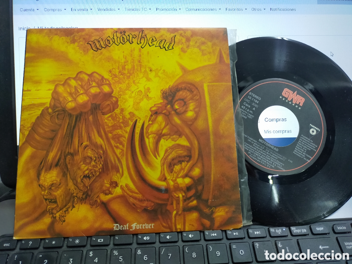 Discos de vinilo: Motorhead single deaf forever Espa&ntilde;a 1987 - Foto 1