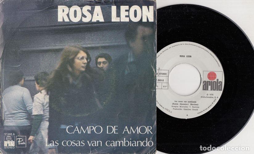 Discos de vinilo: ROSA LEON - CAMPO DE AMOR - SINGLE DE VINILO - C- 25 - Foto 1