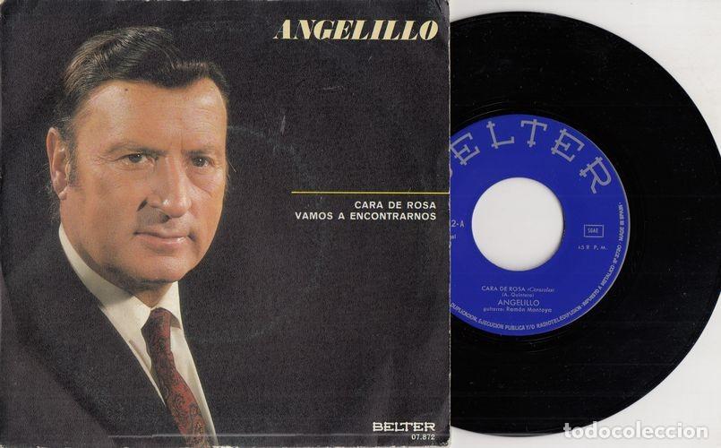 Discos de vinilo: ANGELILLO - CARA DE ROSA - SINGLE DE VINILO - C- 25 - Foto 1