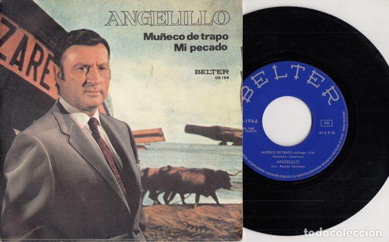 Discos de vinilo: ANGELILLO - MU&Ntilde;ECO DE TRAPO - SINGLE DE VINILO - C- 25 - Foto 1