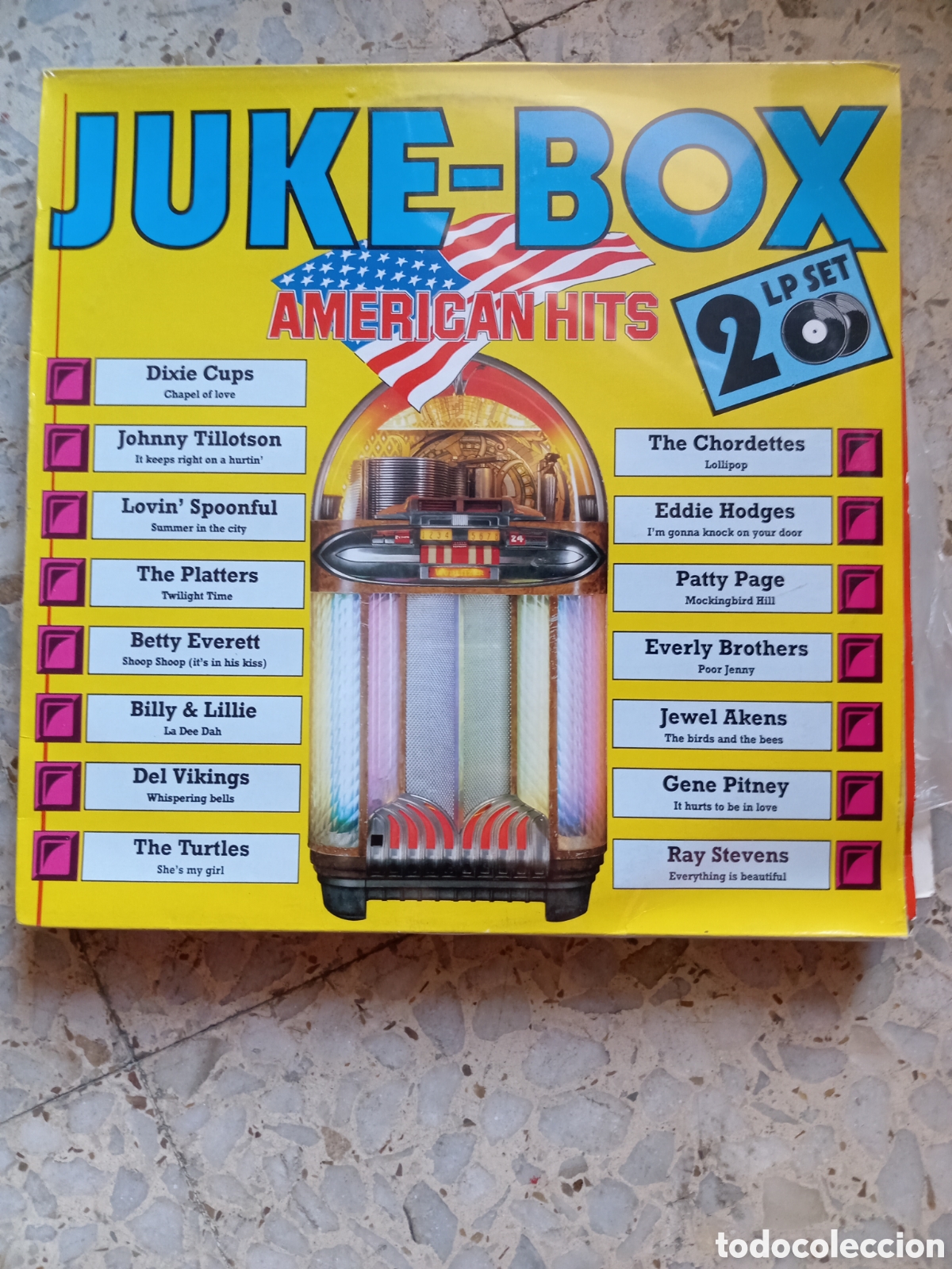 Discos de vinilo: 2 LP JUKE BOX AMERICAN HITS NUEVO PRECINTADO - Foto 1