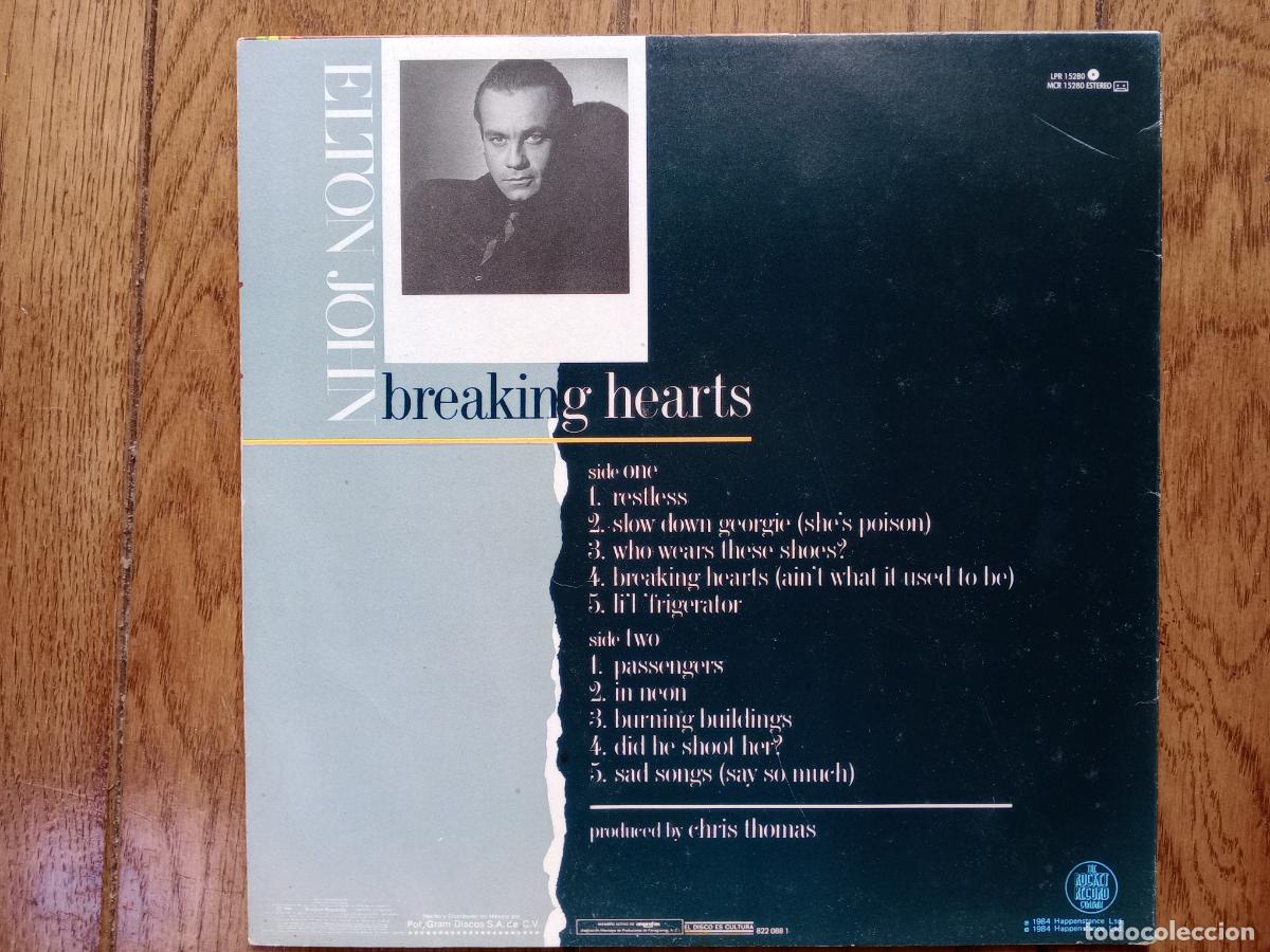 Discos de vinilo: Elton John - breaking hearts - Foto 2