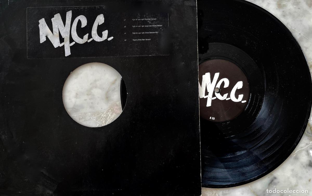 Discos de vinilo: N.Y.C.C. FIGHT FOR YOUR RIGHT + 3 TEMAS. MAXISINGLE - Foto 1
