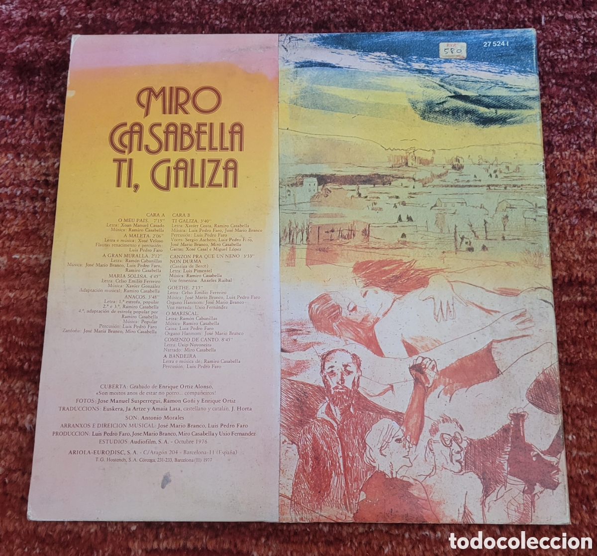 Discos de vinilo: Miro Casabella Ti, Galiza Lp - Foto 2