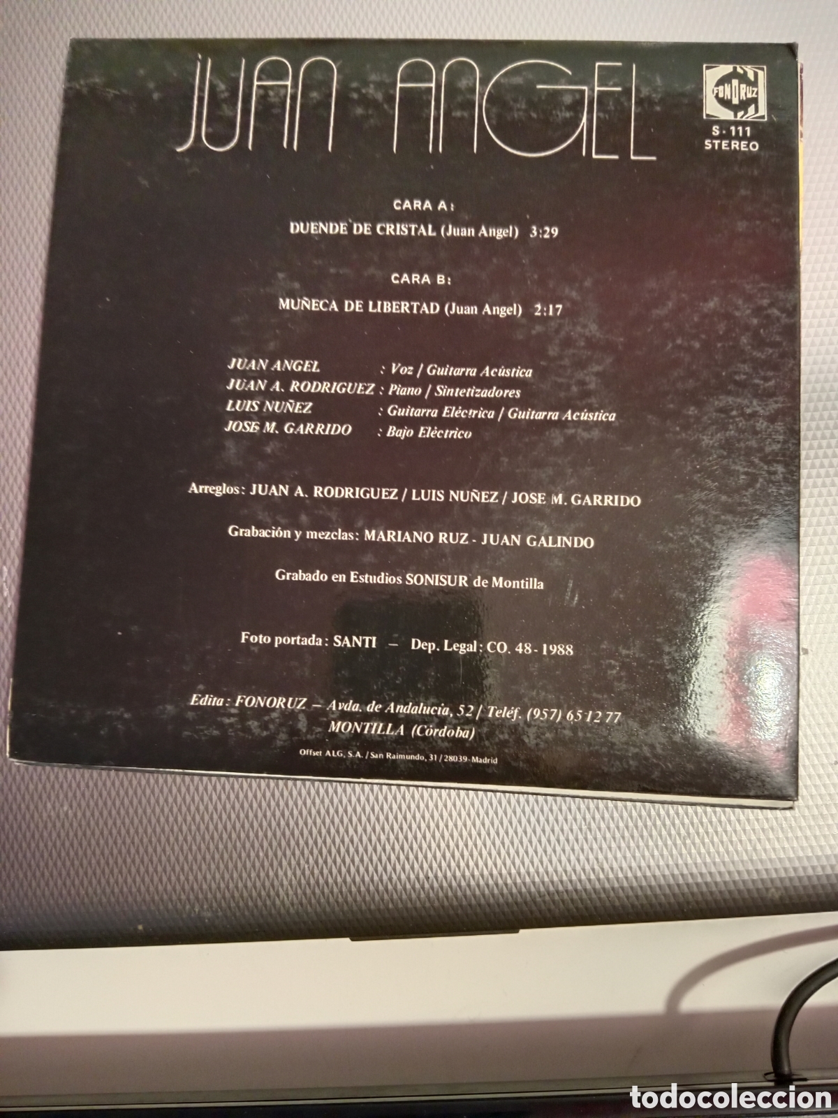 Discos de vinilo: Juan &Aacute;ngel - Duende de cristal - Foto 2