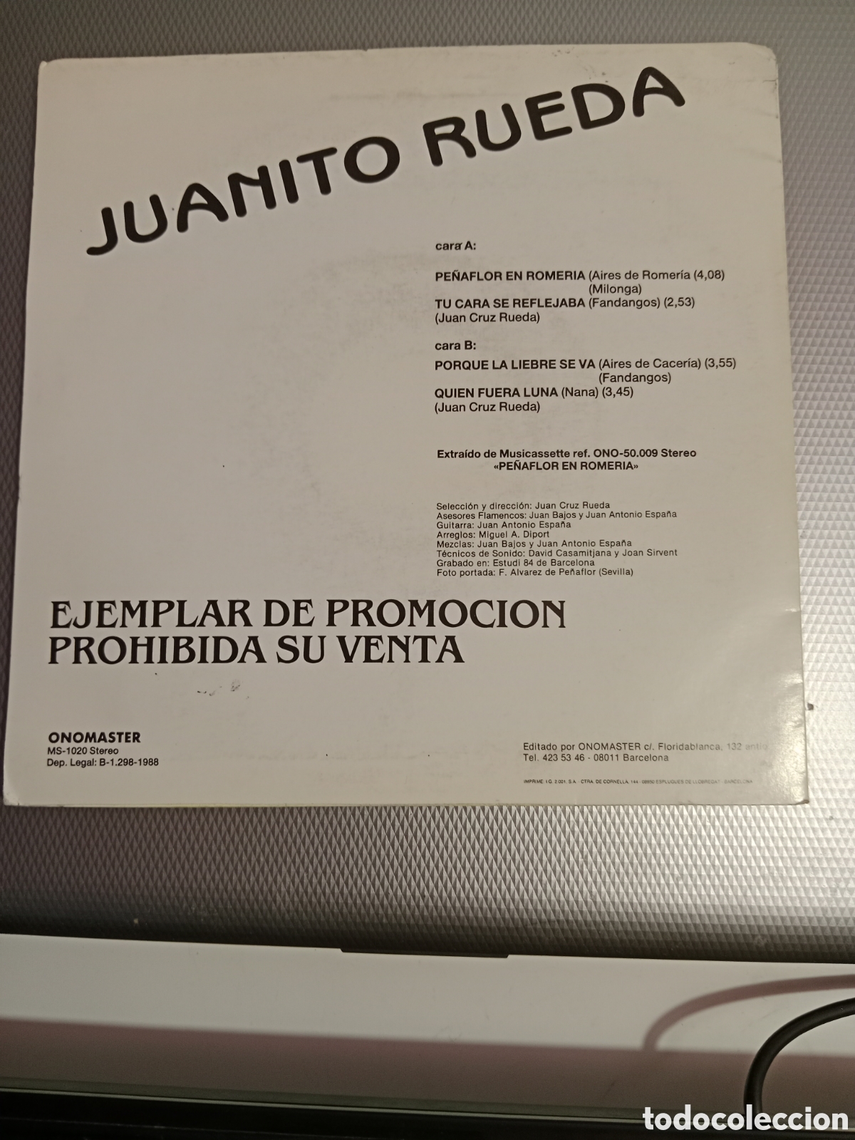 Discos de vinilo: Juanito Rueda - Pe&ntilde;aflor en romeria - Foto 2