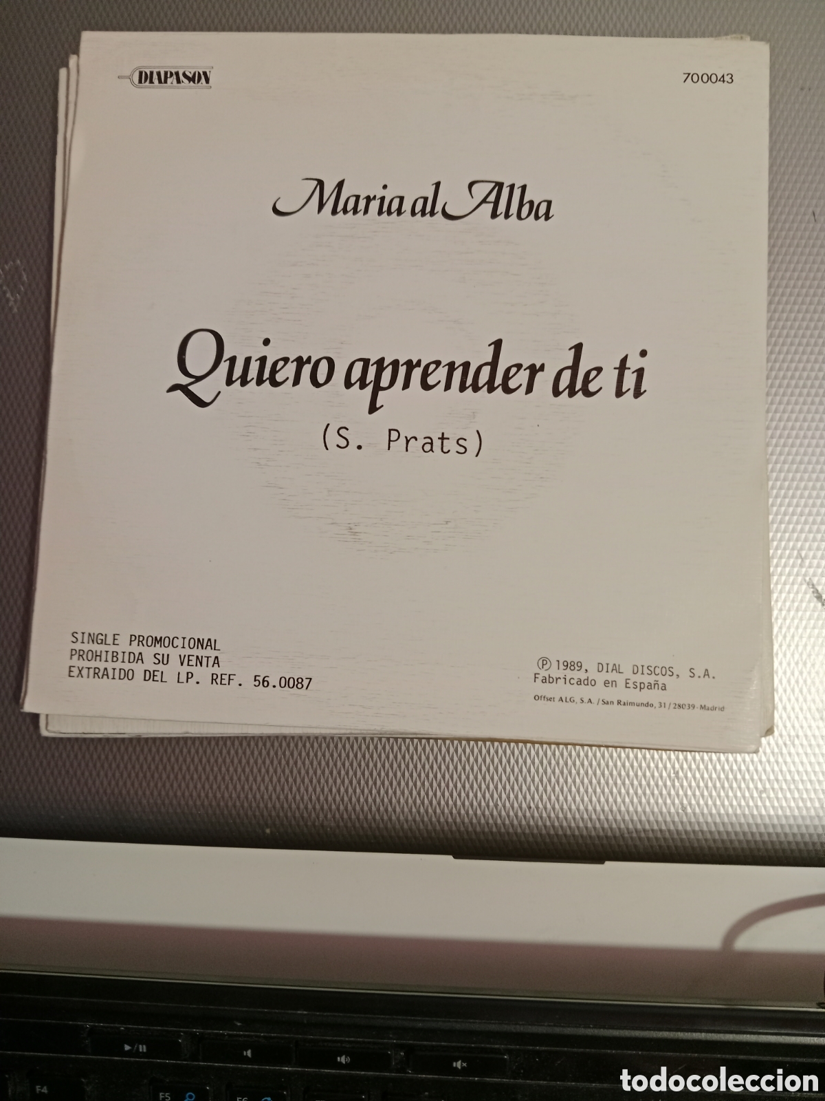Discos de vinilo: Mar&iacute;a Al Alba - Quiero aprender de t&iacute; - Foto 2