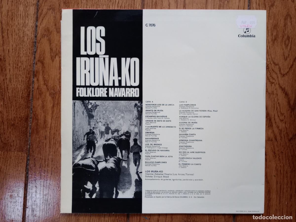 Discos de vinilo: Los Iru&ntilde;a-ko - folklore navarro - Foto 2