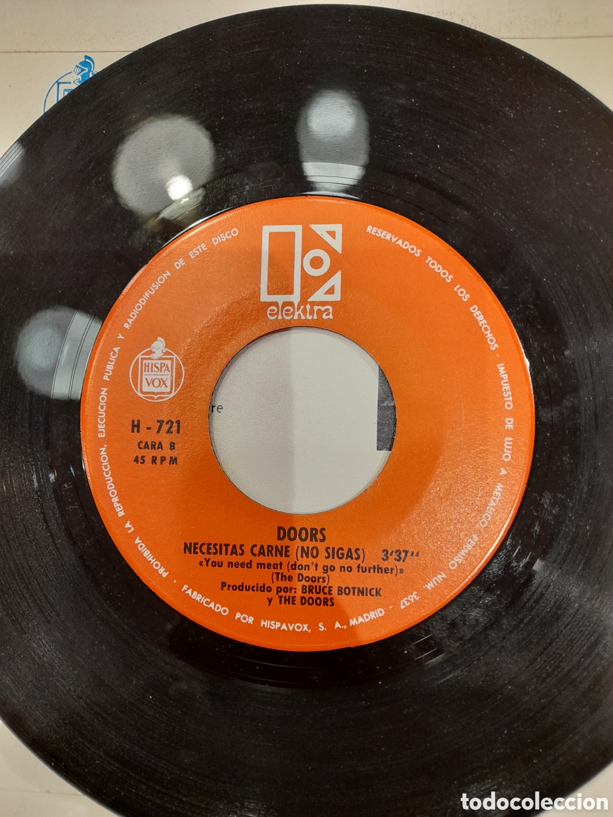 Discos de vinilo: THE DOORS. &Aacute;MALA LOCAMENTE SINGLE 1971 - Foto 3