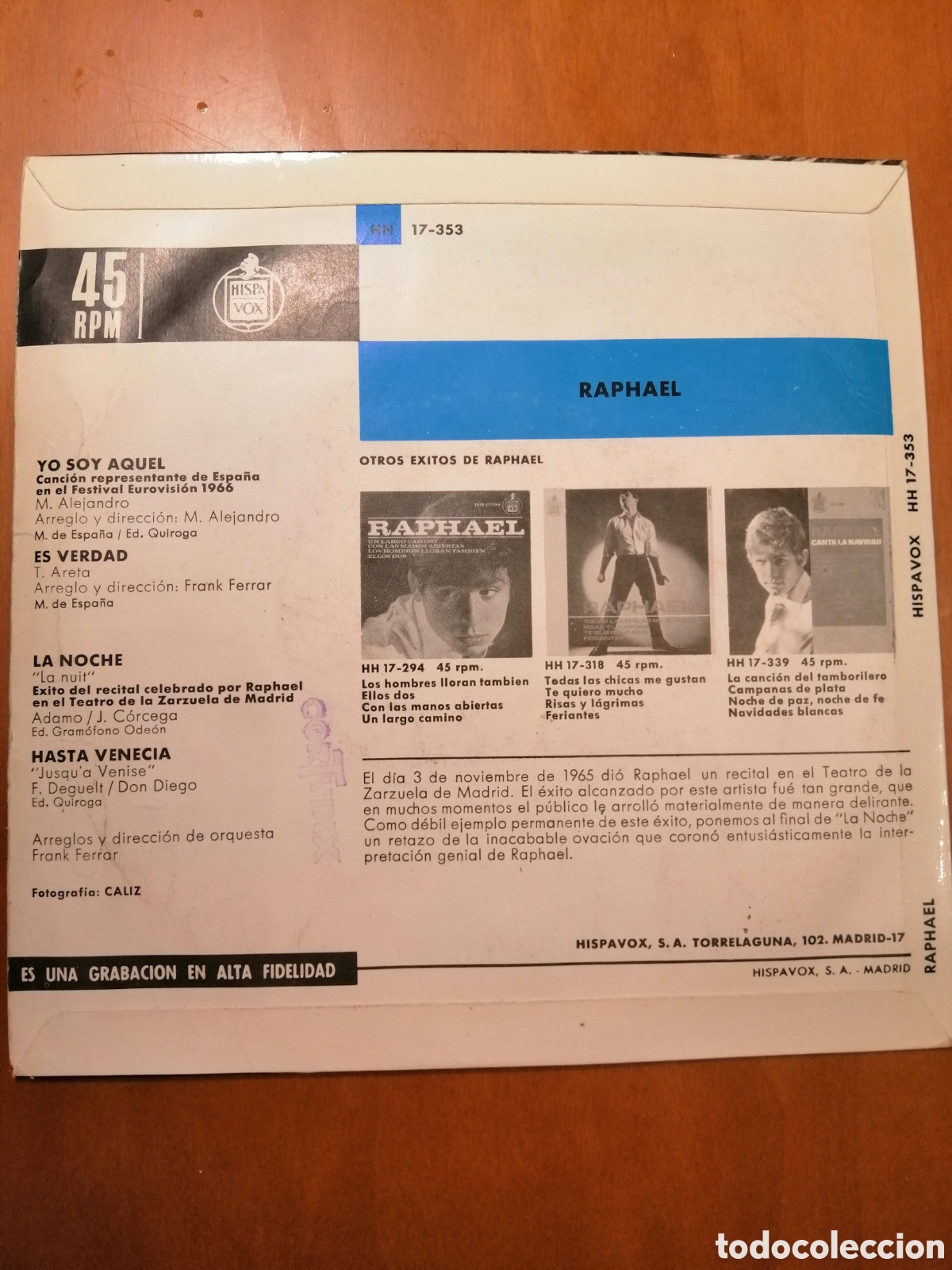 Discos de vinilo: raphael yo soy aquel vinilo - Foto 2