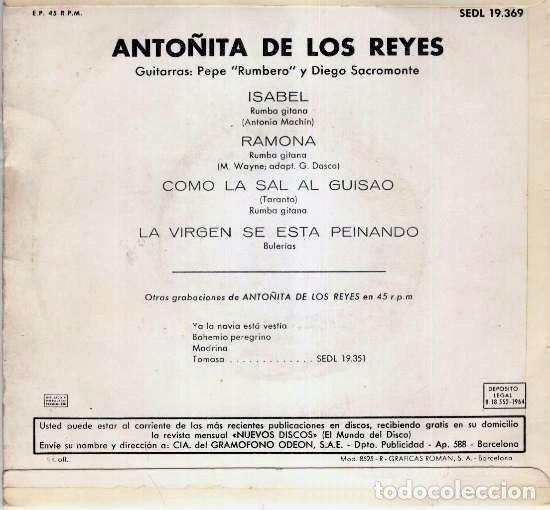 Discos de vinilo: Anto&ntilde;ita De Los Reyes &ndash; Isabel- Vinilo, 7&rdquo; E.P. - Foto 2
