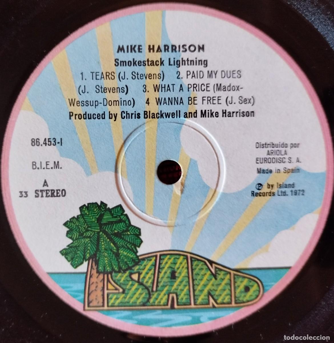 Discos de vinilo: MIKE HARRISON ** Smokestack Lightning ** VINILO LP 1972 - Foto 3