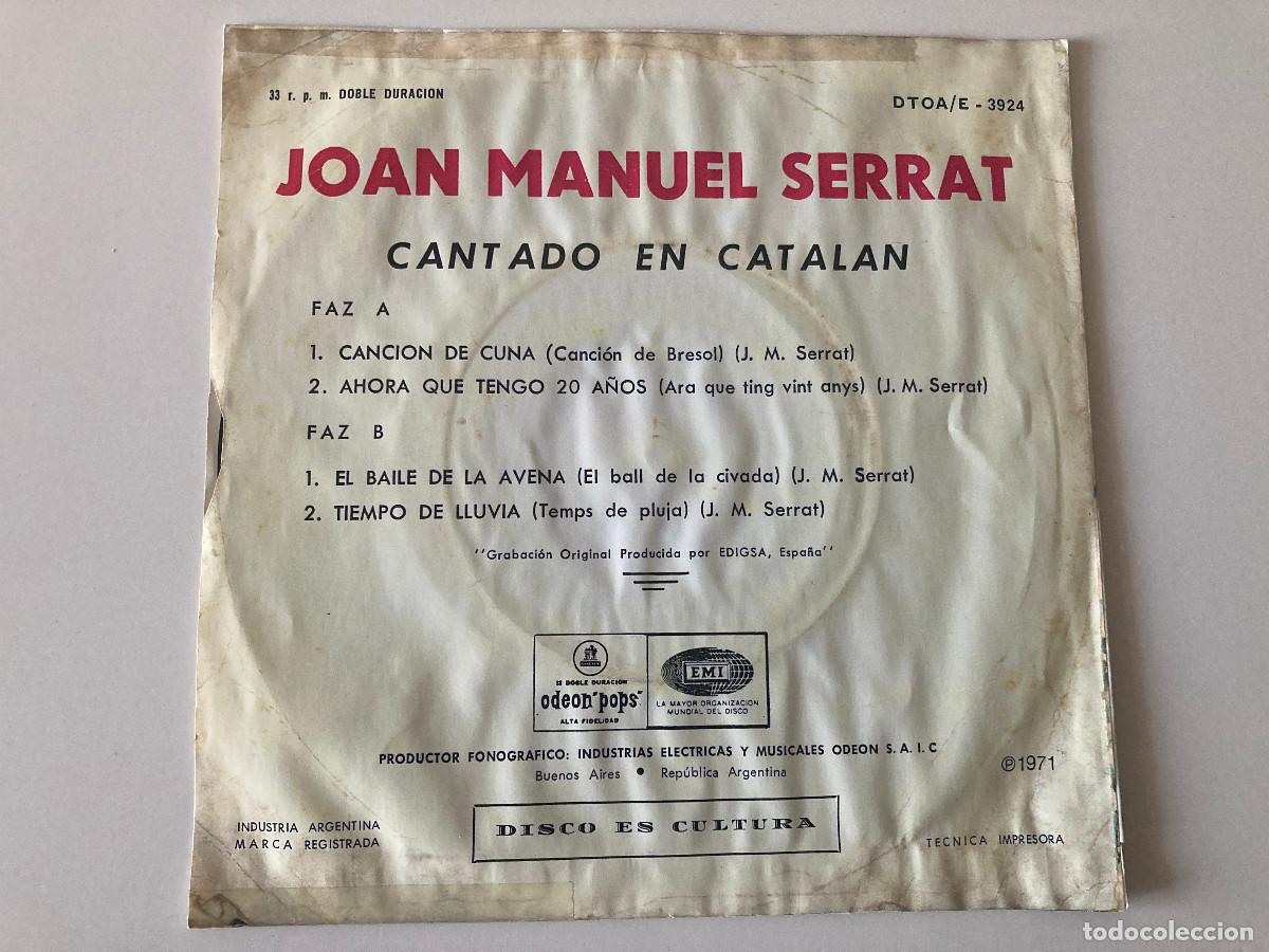 Discos de vinilo: VINILO EP DE JOAN MANUEL SERRAT DE ARGENTINA - Foto 2