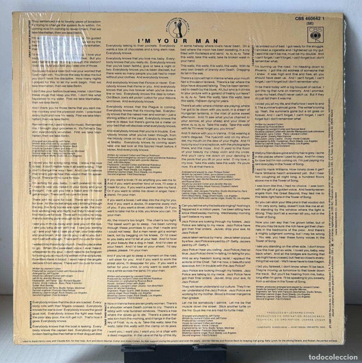 Discos de vinilo: Leonard Cohen - I&acute;m Your Man - LP - Foto 2