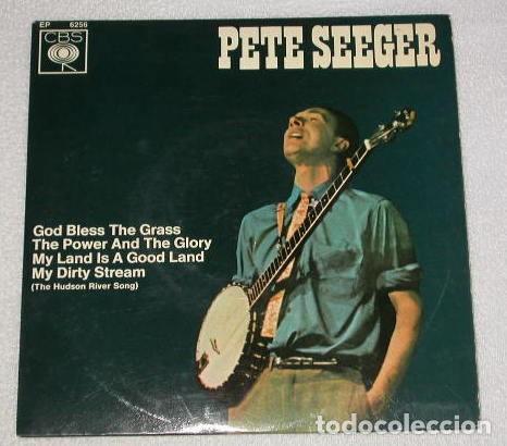 Discos de vinilo: Pete Seeger 45 EP God bless the grass EX EX - Foto 1