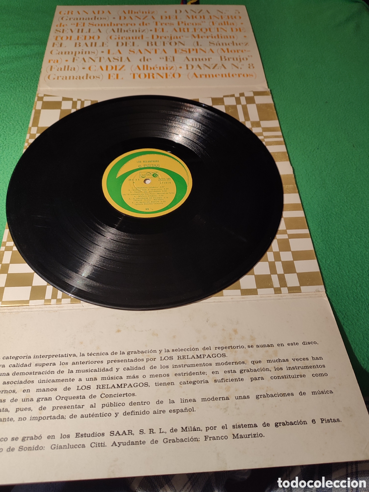 Discos de vinilo: Los Rel&aacute;mpagos - Los Rel&aacute;mpagos vinilo LP - Foto 2
