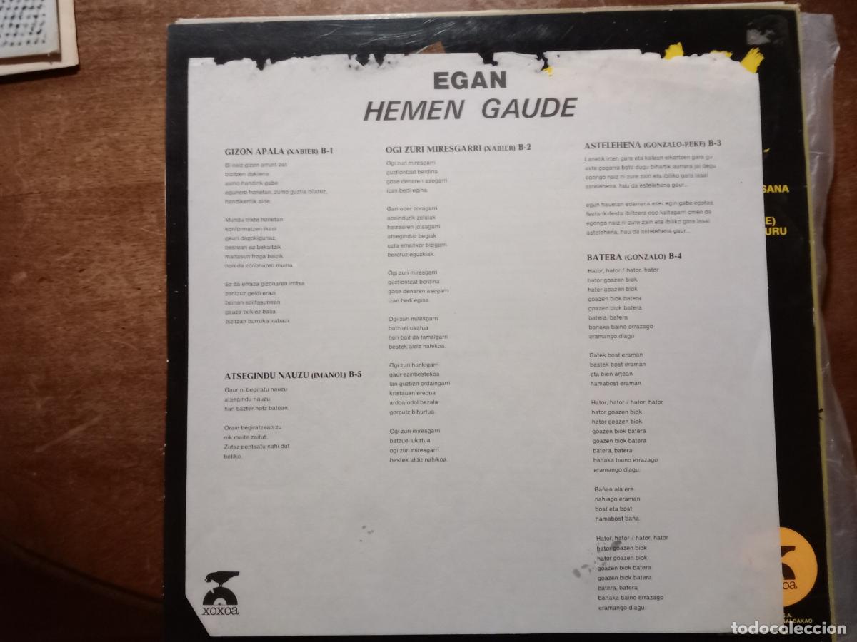 Discos de vinilo: Egan taldea - hemen gaude - Foto 4