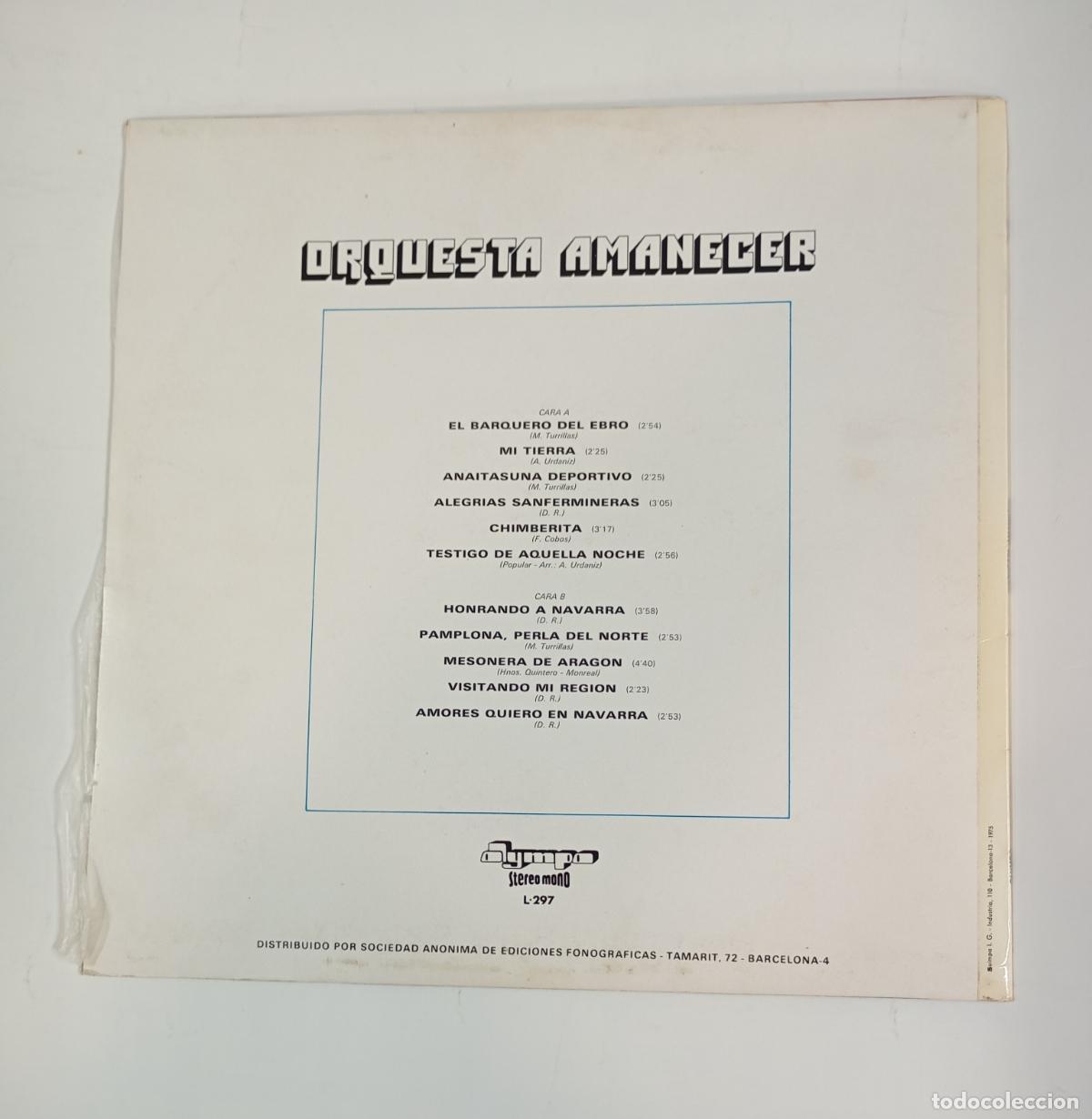 Discos de vinilo: ORQUESTA AMANECER. LP TDKLP5 - Foto 2
