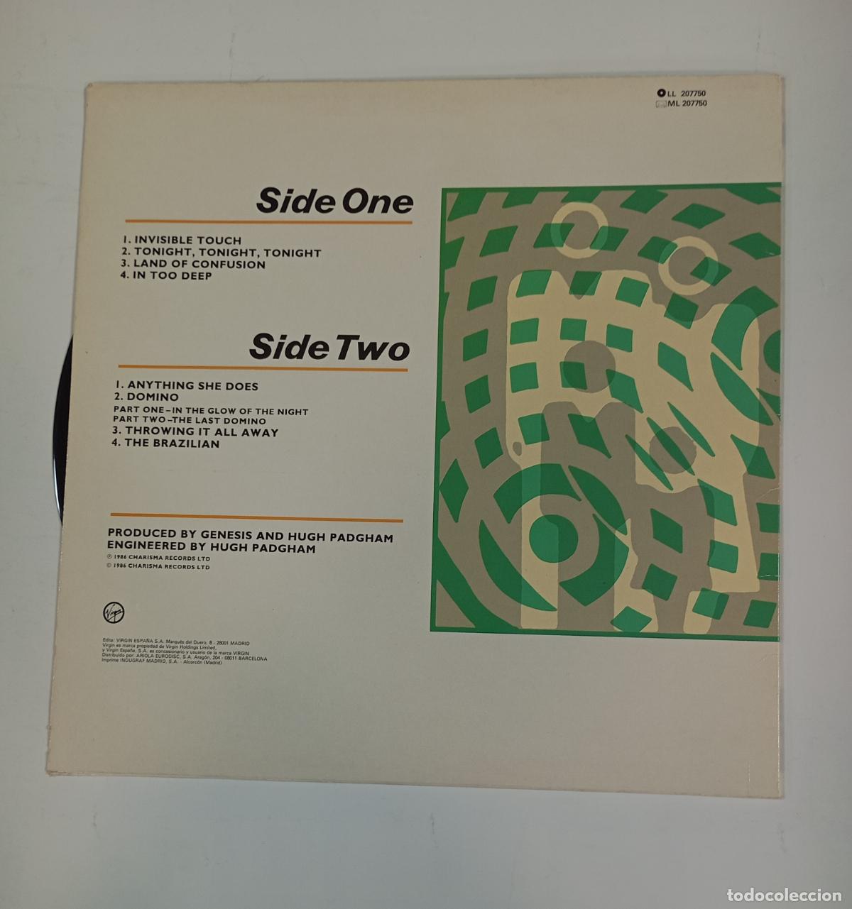 Discos de vinilo: G&eacute;nesis - Invisible touch. LP. TDKLP7 - Foto 2