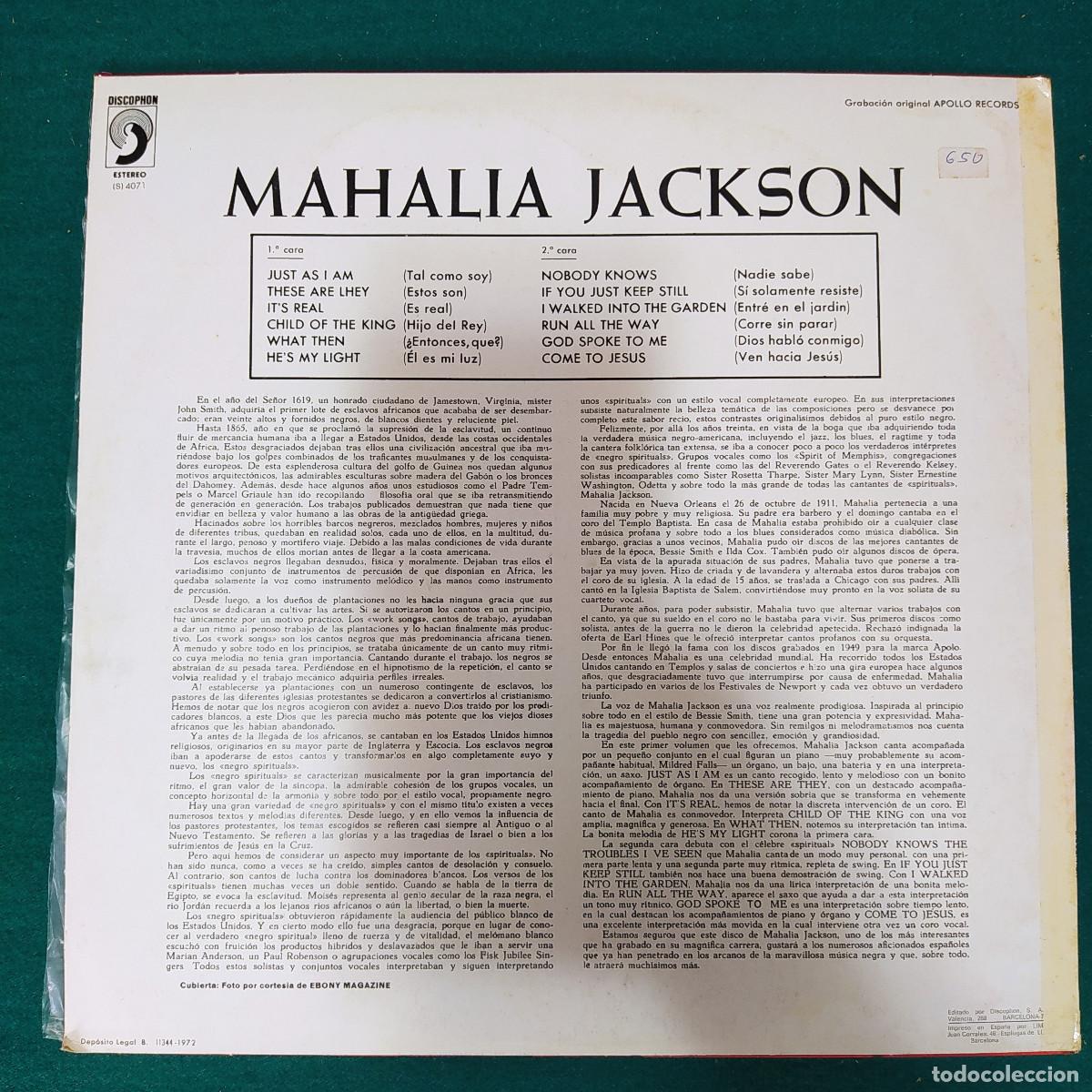 Discos de vinilo: Mahalia Jackson &ndash; Mahalia Jackson - Foto 2