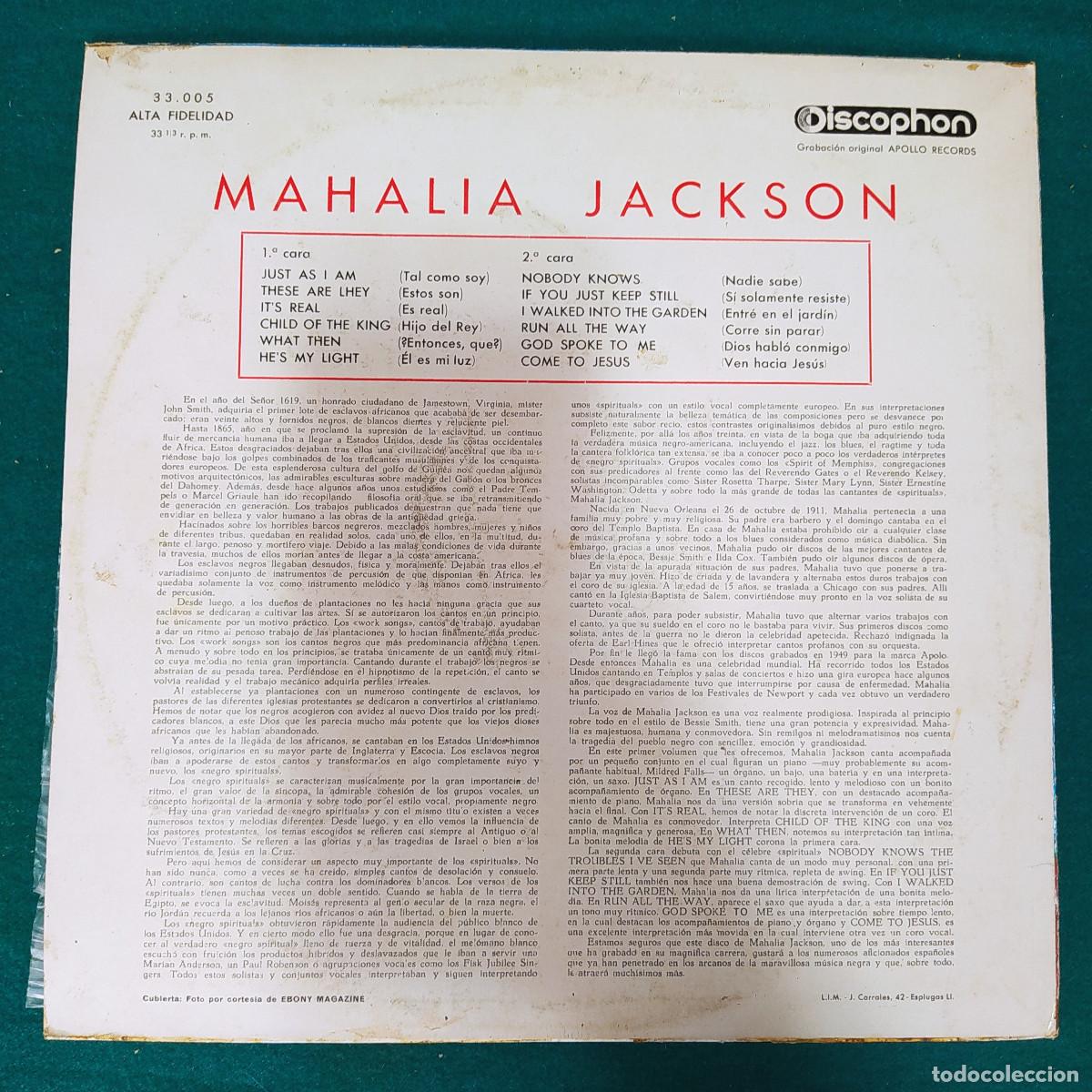 Discos de vinilo: Mahalia Jackson &ndash; Mahalia Jackson - Foto 2
