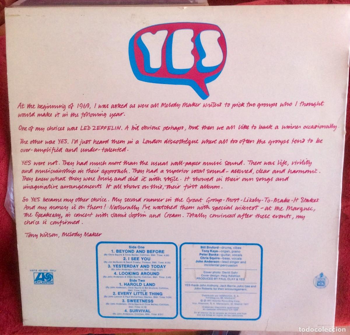 Discos de vinilo: Yes /// Espa&ntilde;a 1977. Vg++/ex - Foto 2