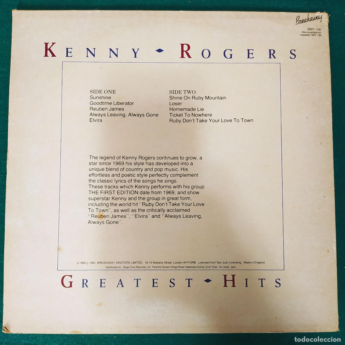 Discos de vinilo: Kenny Rogers &ndash; Greatest Hits - Foto 2