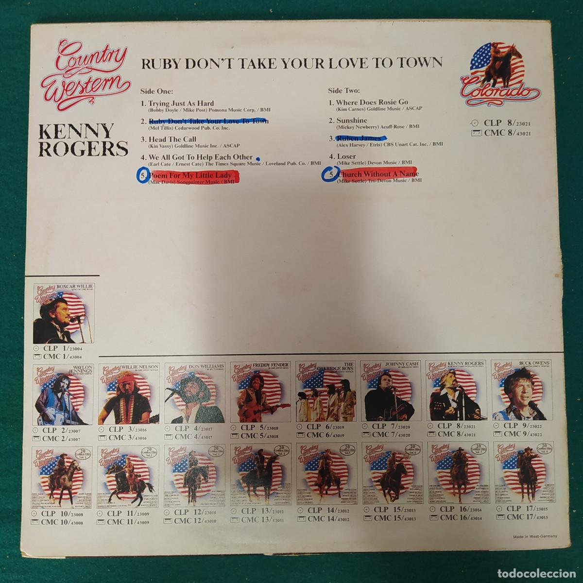 Discos de vinilo: Kenny Rogers &ndash; Ruby Dont Take Your Love To Town - Foto 2