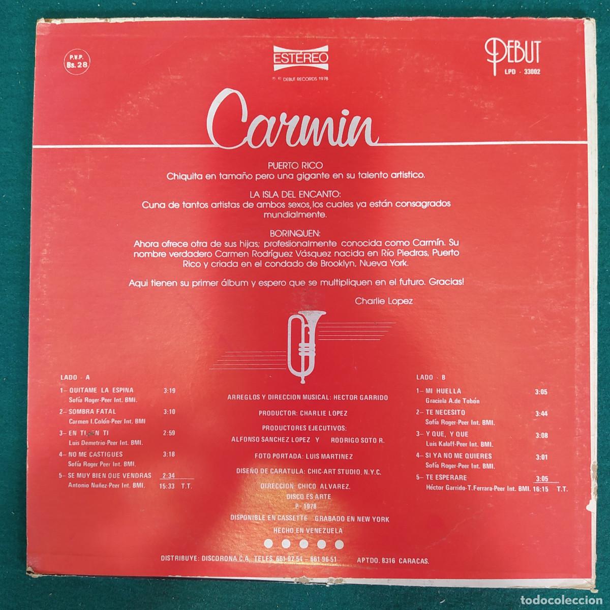 Discos de vinilo: Carmin &ndash; Carmin 1978 - Foto 2